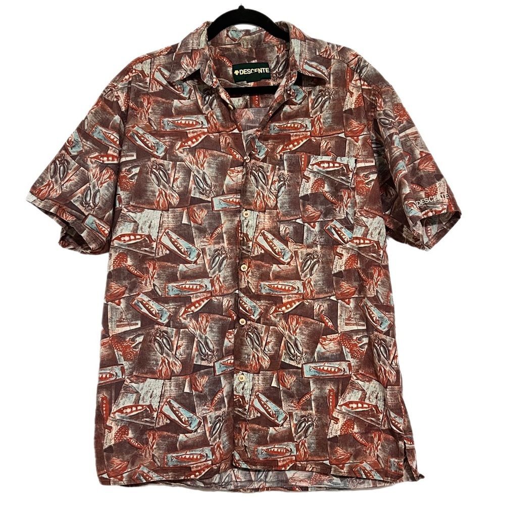Men's Large Descente Shirt, 100% Cotton
